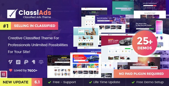 Classiads - Classified Ads WordPress Theme 6.1.4