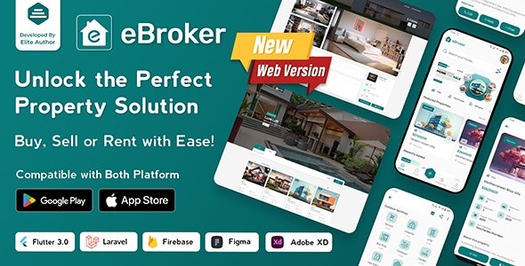 eBroker - Real Estate Property Buy-Rent-Sell Flutter app with Laravel Admin Panel 1.1.4